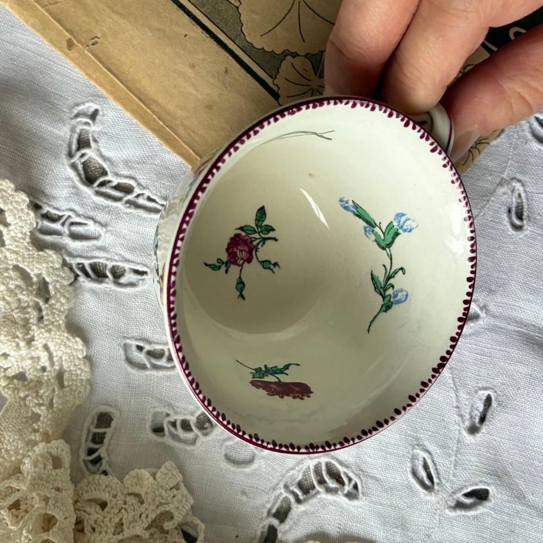 Gien フランス　ピンク　アンティーク　すずらん　ミュゲ　スズラン　多色刷り