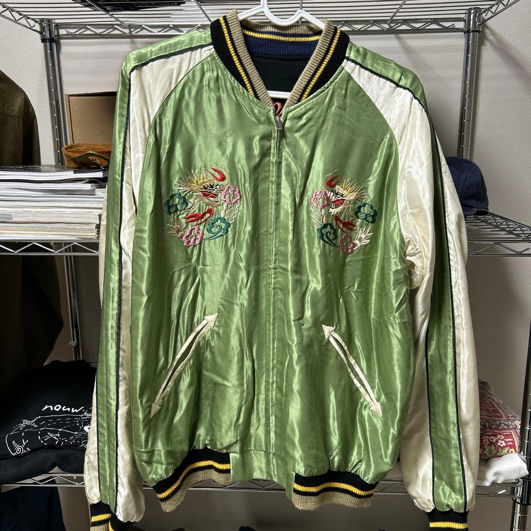 テーラー東洋 リバーシブル スカジャン アセテート　鷹　虎　龍