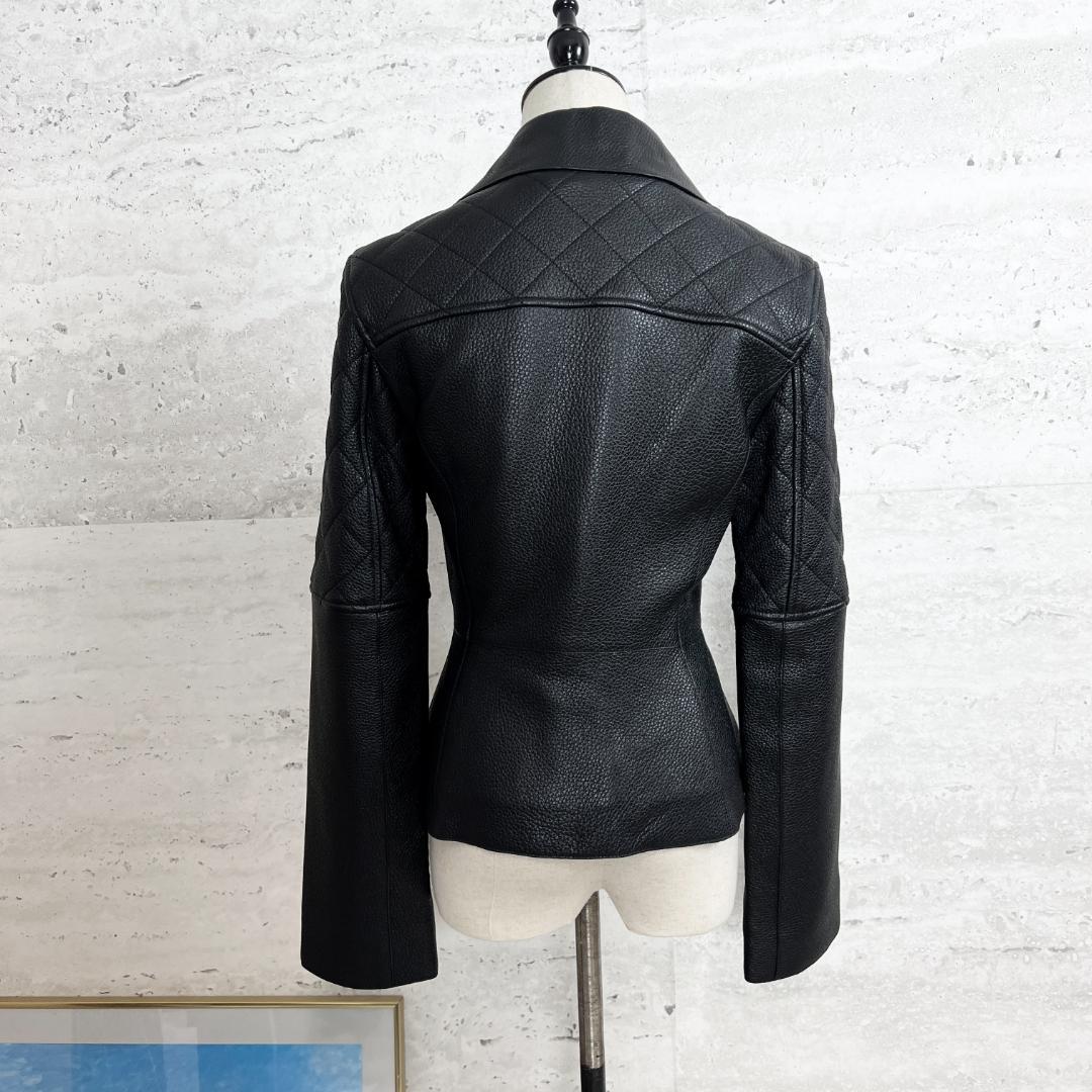 未使用タグ付★HERMES★ディアスキン★レザー★ジャケット★ライダース