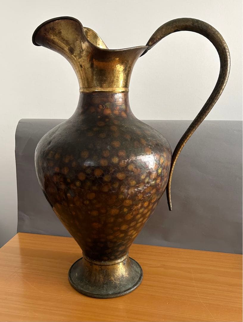 イタリア　アンティーク　真鍮　花瓶　水差し　花器　フラワーベース　壺　ピッチャー