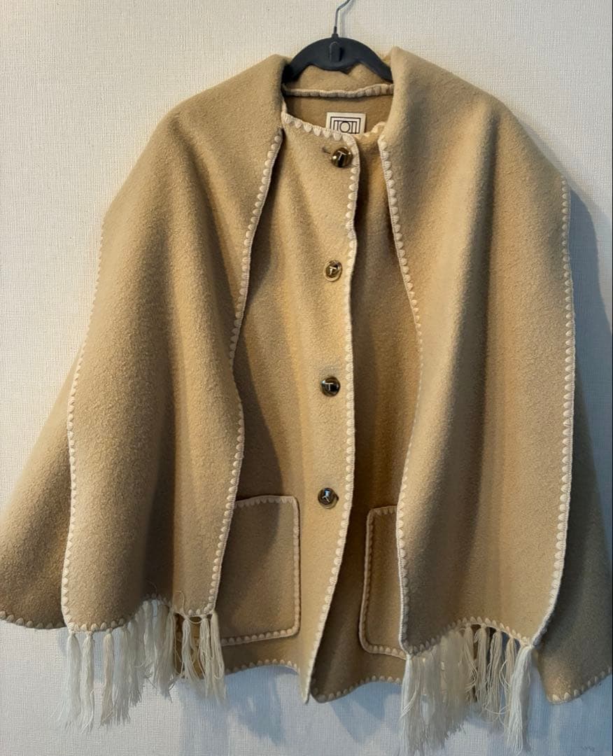 totem スカーフ付き コート ジャケット ウール