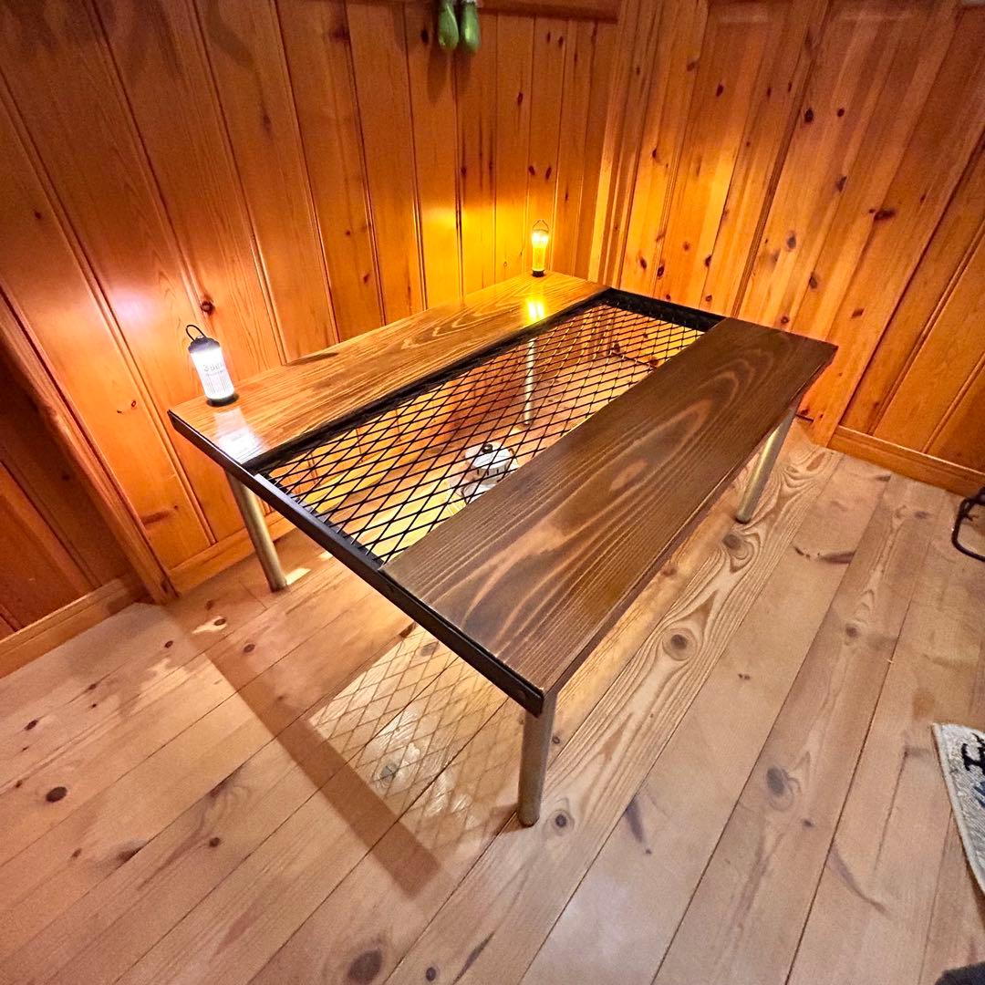 No.573 アイアンローテーブル コーヒーテーブル　リビングセンターテーブル