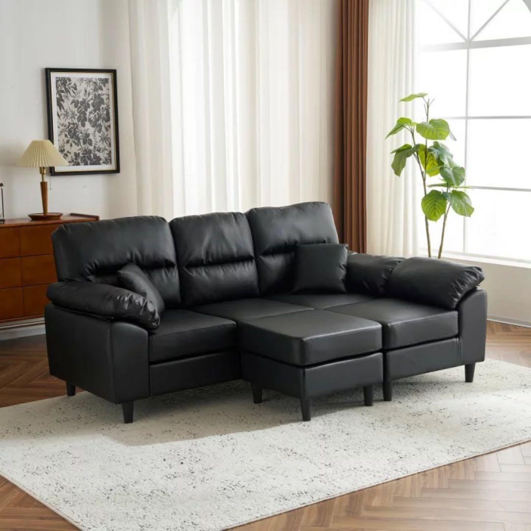 L字型 ソファセット　4人掛け　ローソファ　カウチソファ　ソファベッド