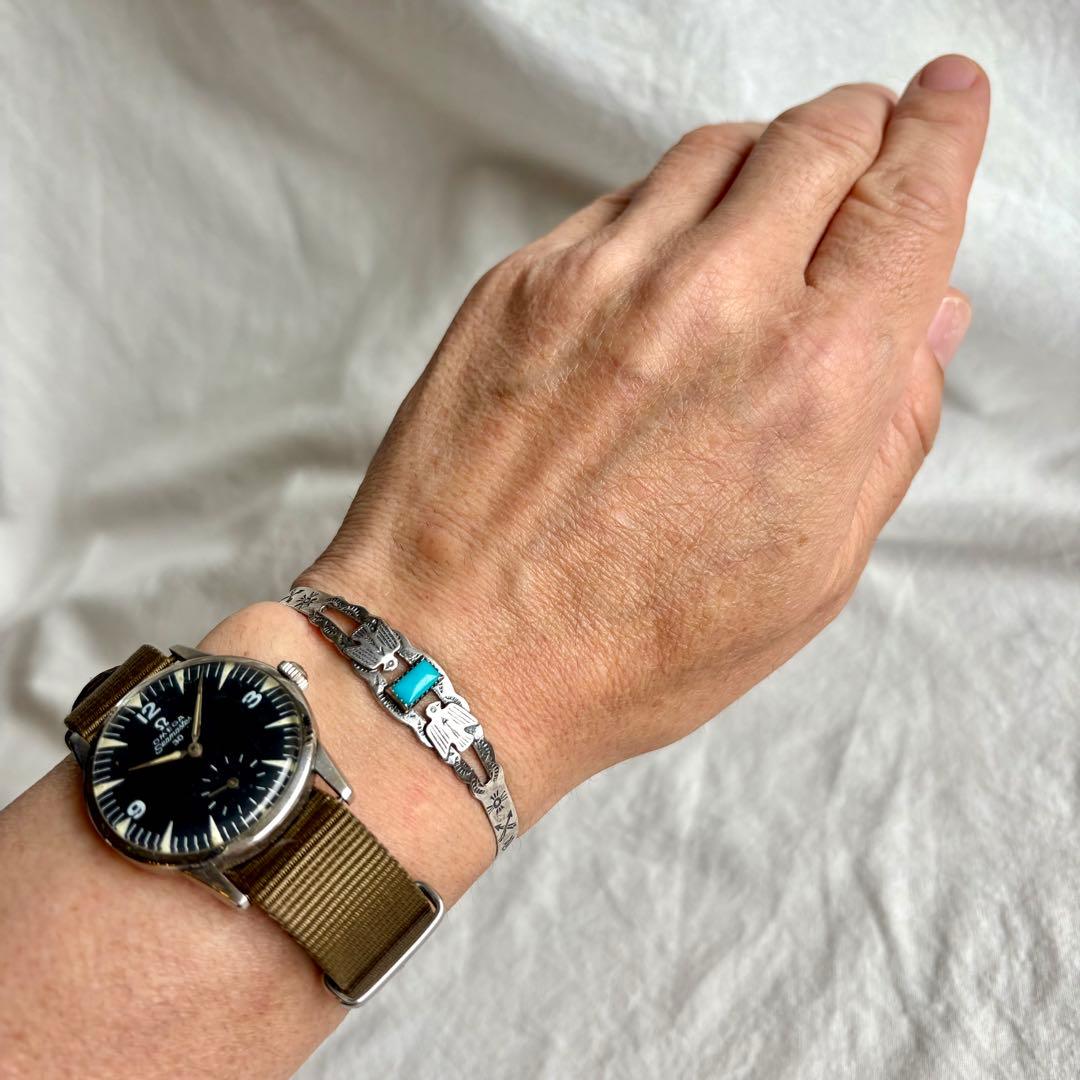 1940’s ヴィンテージ ナバホ バングル　ターコイズ　スターリングシルバー