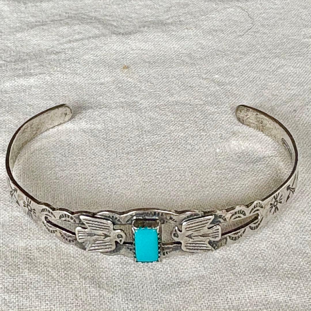 1940’s ヴィンテージ ナバホ バングル　ターコイズ　スターリングシルバー