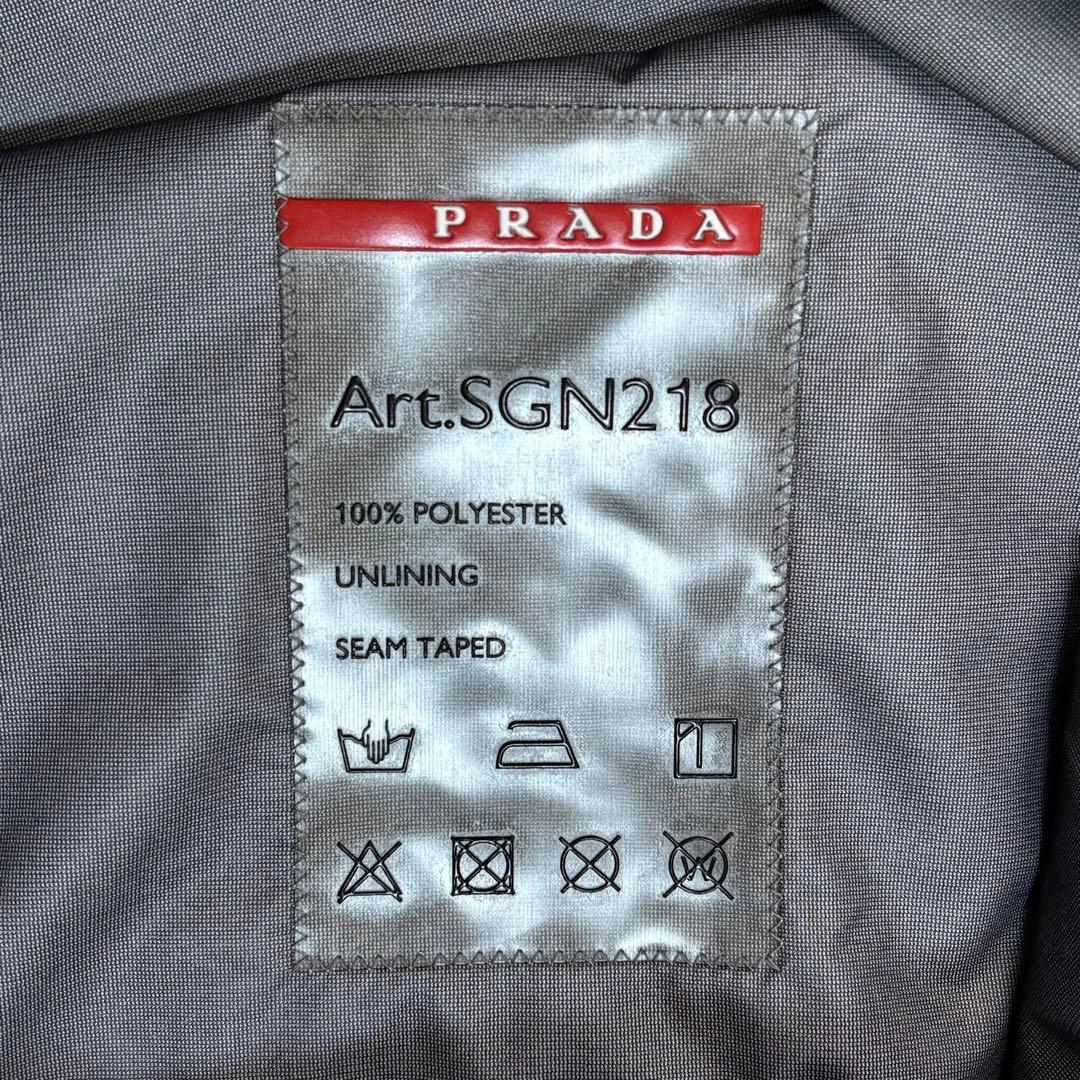 319【希少モデル】プラダ‪スポーツ‪☆アノラックナイロンコート フード ラバー