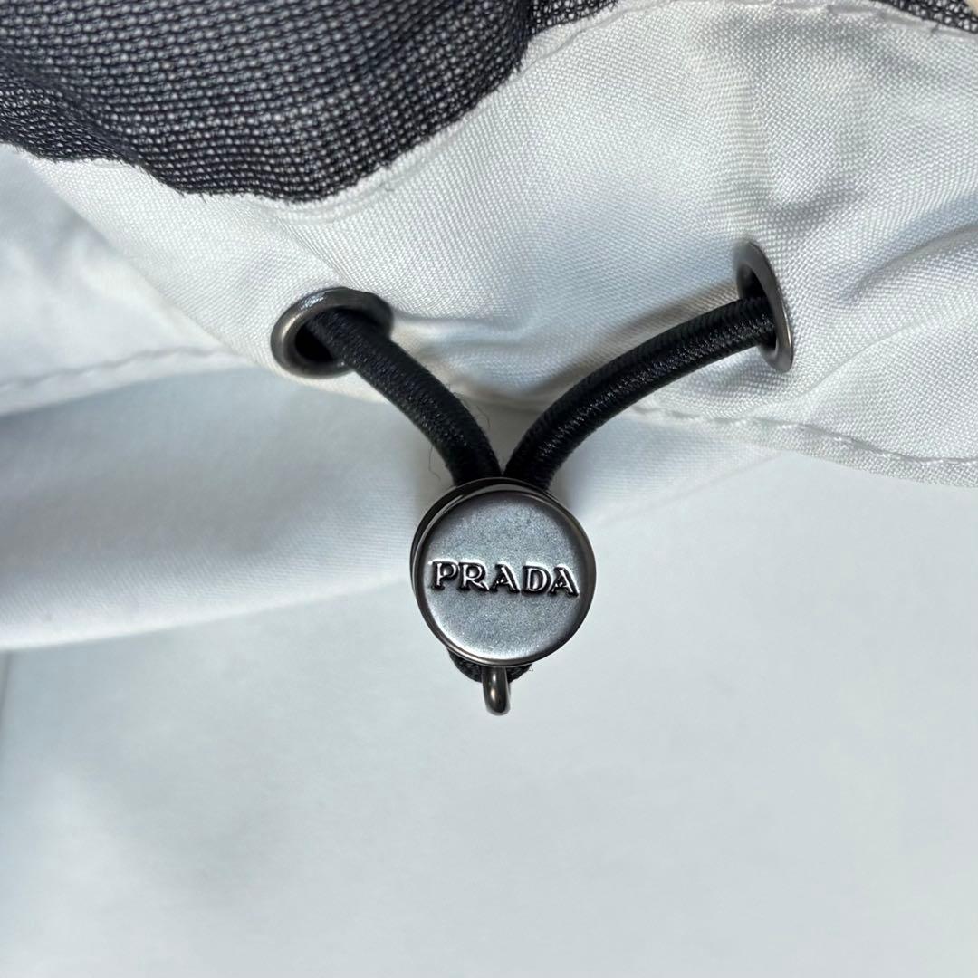 319【希少モデル】プラダ‪スポーツ‪☆アノラックナイロンコート フード ラバー
