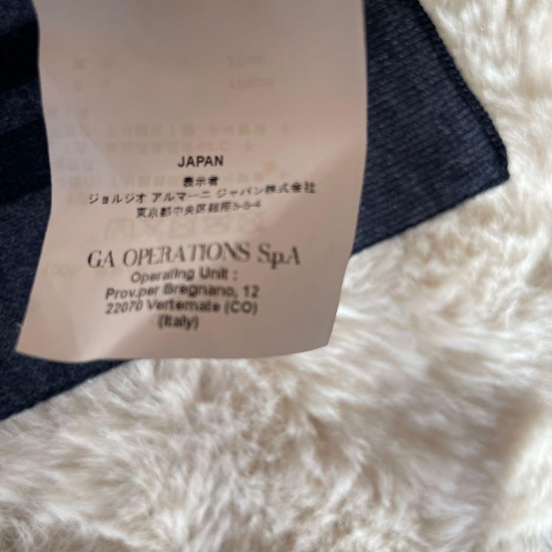 新品未使用　エンポリオアルマーニ　EA7 リバーシブル　ビッグロゴ　マフラー　紺