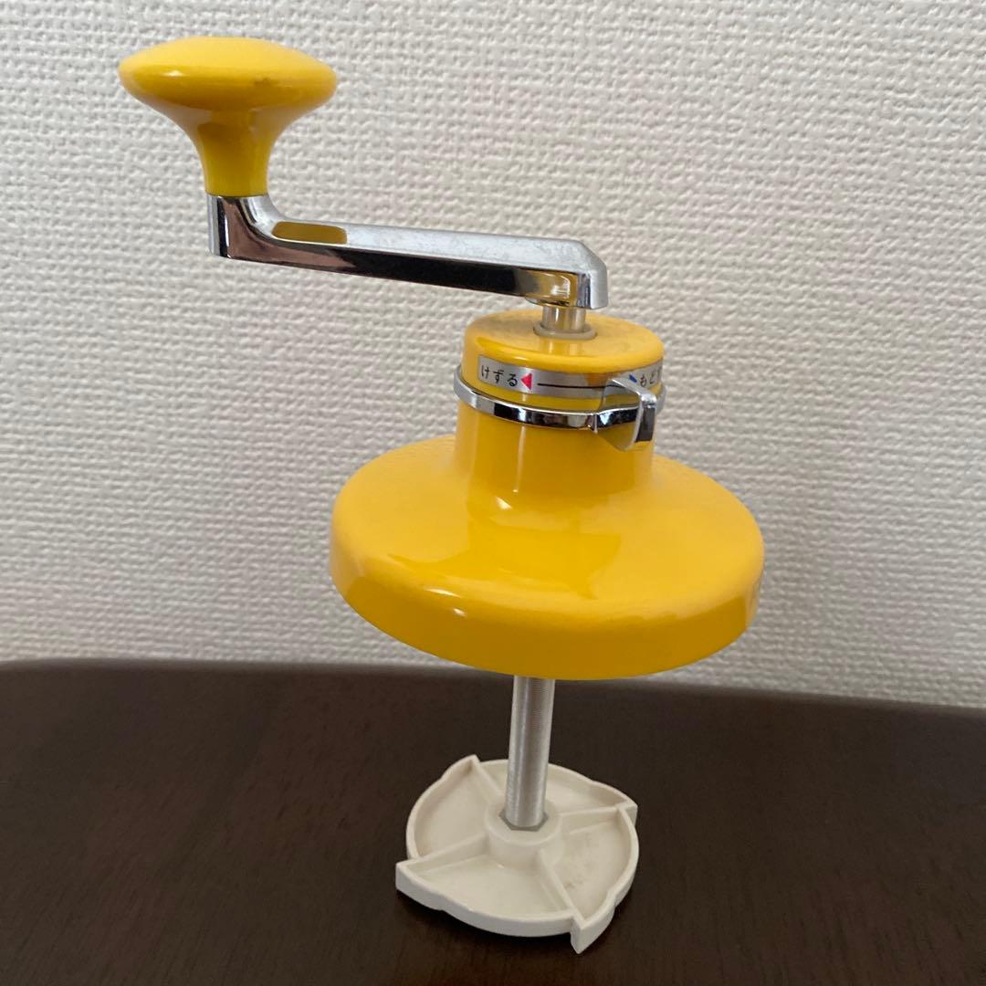 【美品当時物】タイガー 氷削り器 きょろちゃん かき氷機　イエロー　昭和レトロ