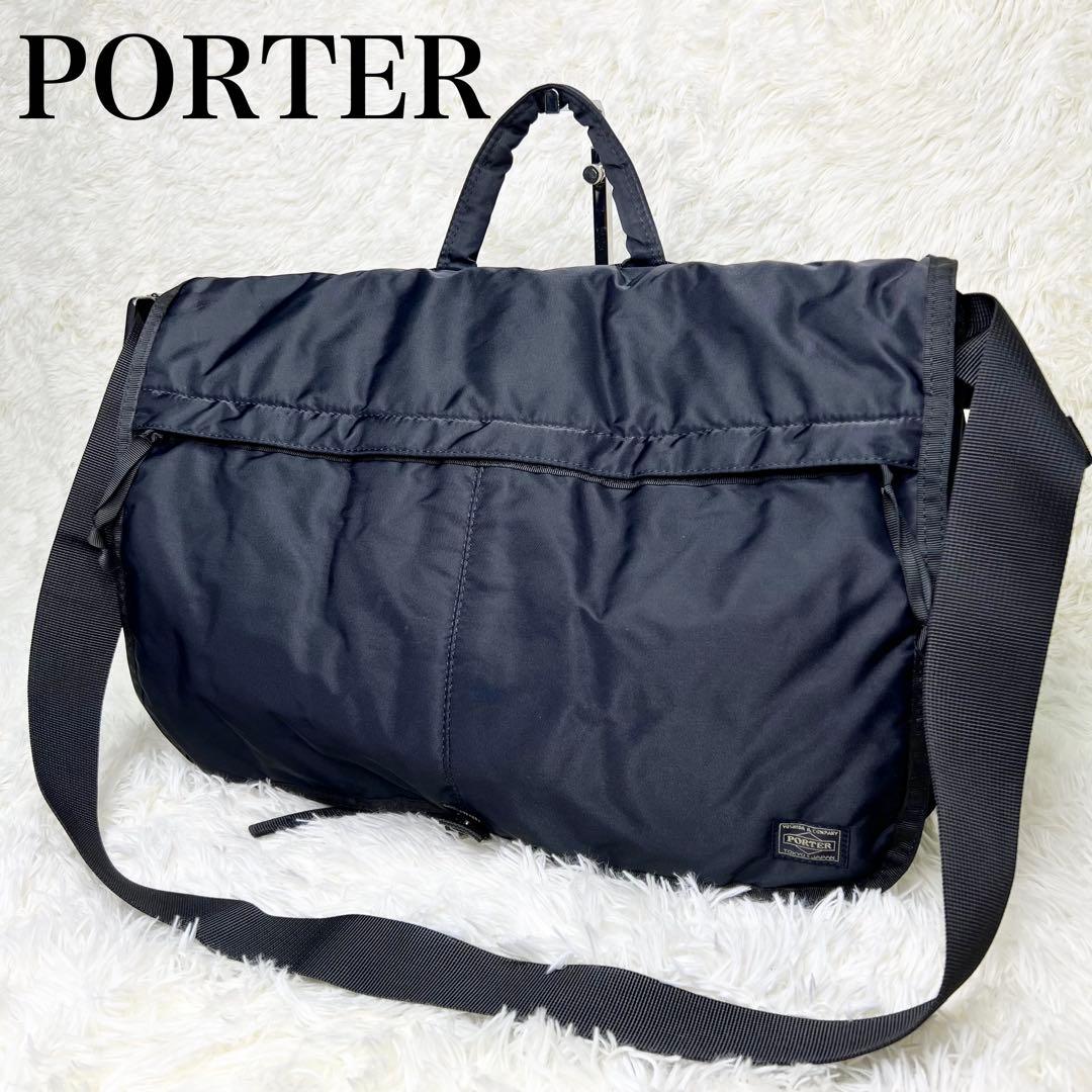 美品 PORTER × cmpd コラボ メッセンジャーバッグ 2way 黒