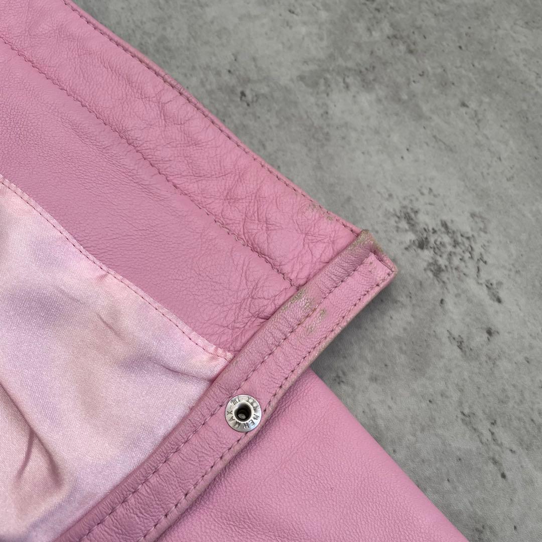 【希少】　ライダースジャケット　短丈　ラムレザー　羊革　アメカジ y2k 平成