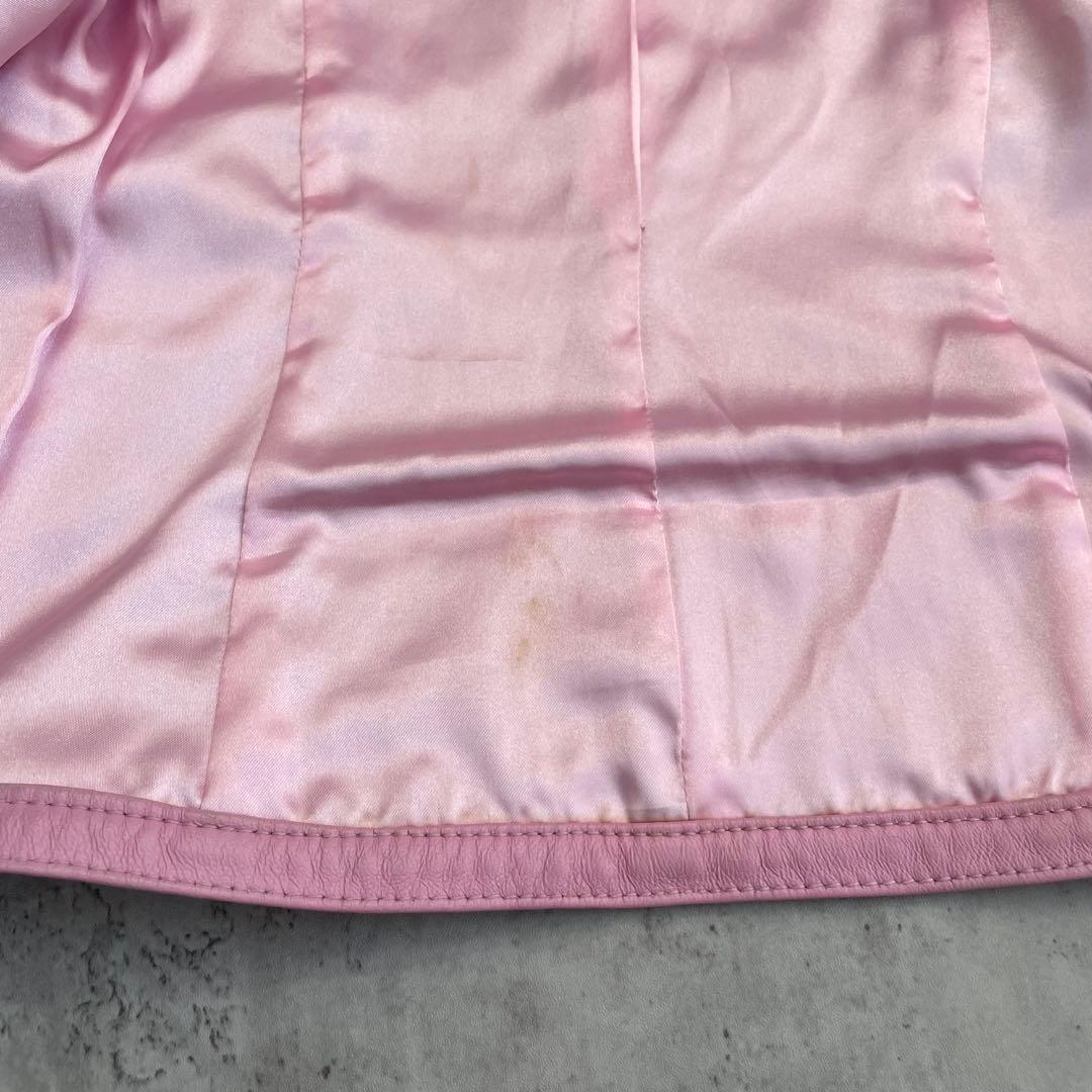 【希少】　ライダースジャケット　短丈　ラムレザー　羊革　アメカジ y2k 平成