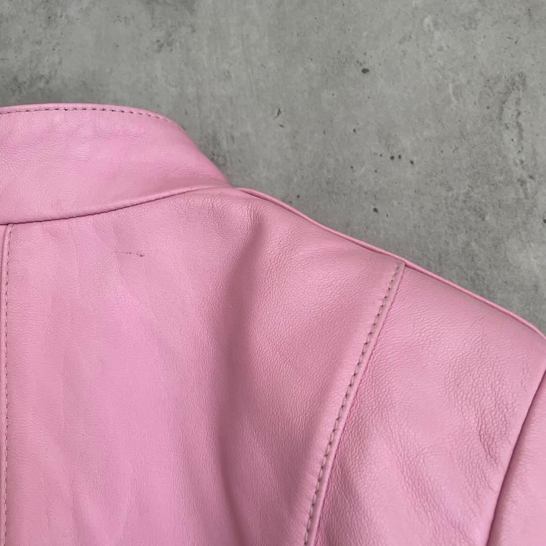 【希少】　ライダースジャケット　短丈　ラムレザー　羊革　アメカジ y2k 平成