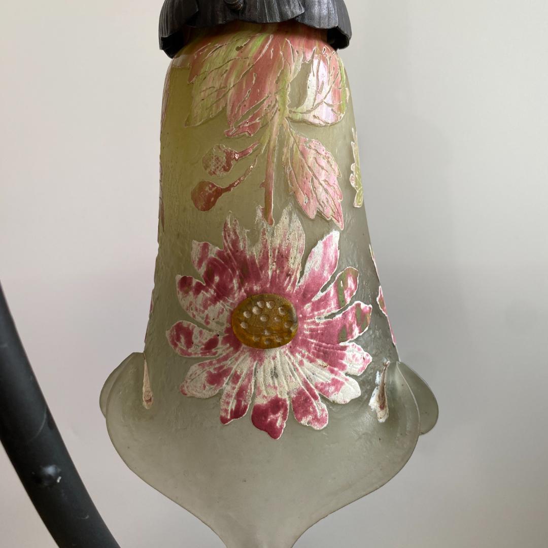 H115 博物館級 オールド フランス ドームナンシー ? スタンド ランプ