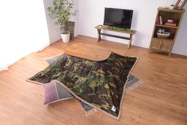おしゃれ さらさら ふかふか アーミー 正方形 暖かい こたつ布団 迷彩