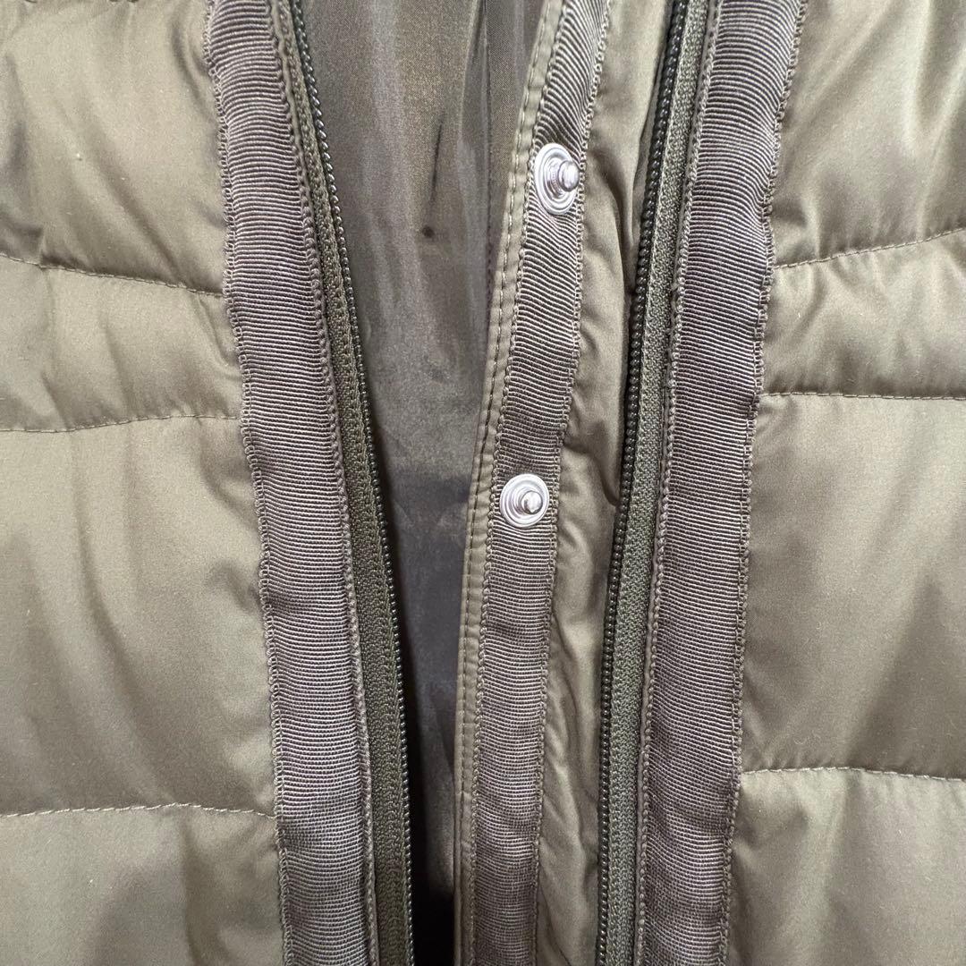 美品FILA GOLF フード取り外し可2wayダウンジャケット　カーキ　L L