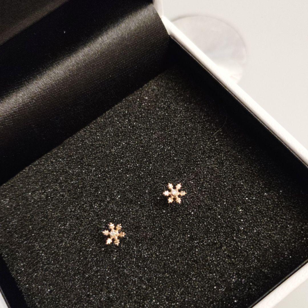 k18雪ダイヤピアス