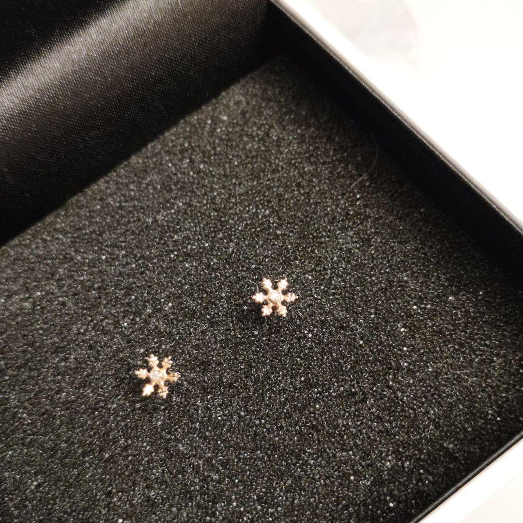 k18雪ダイヤピアス