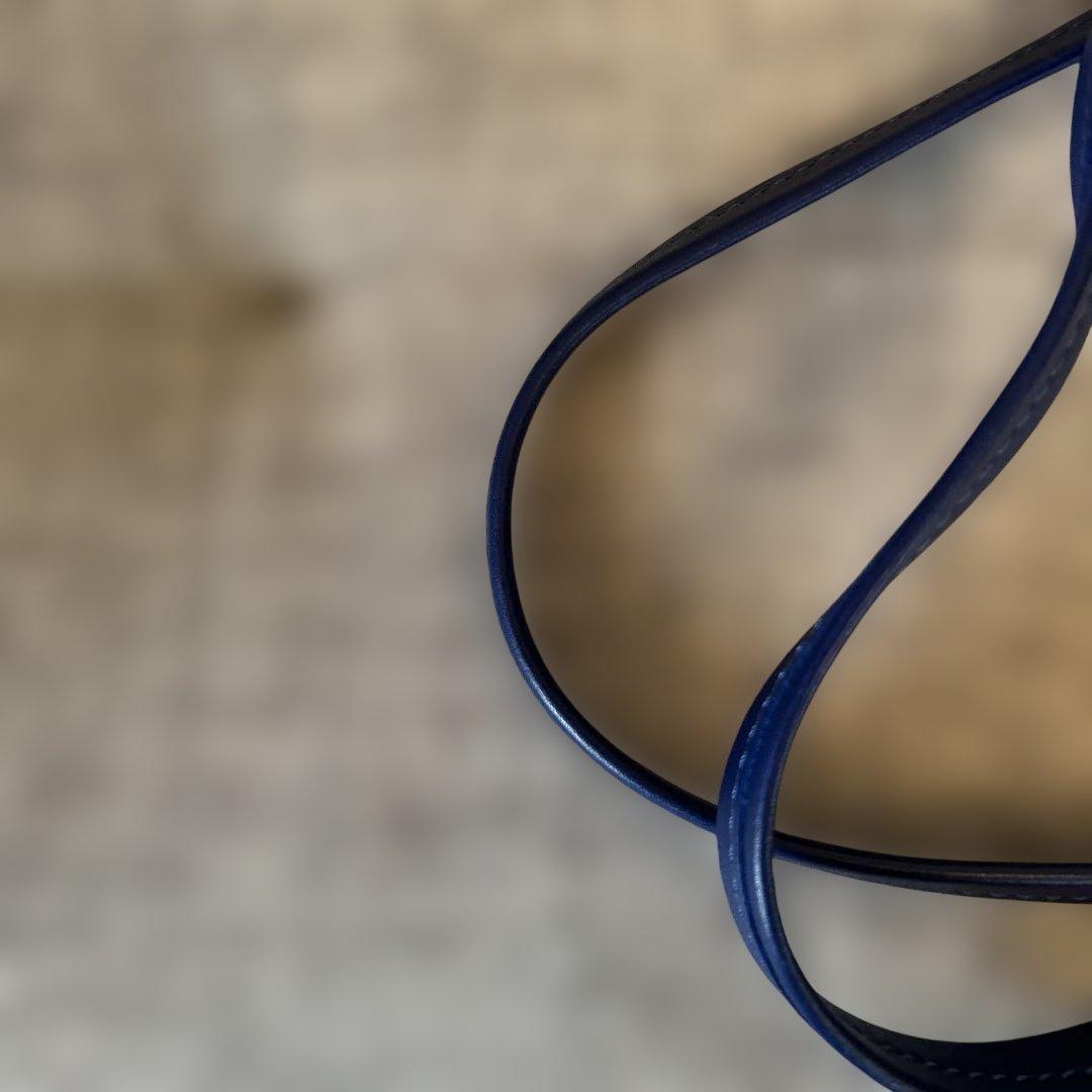 セリーヌ　ネイビー レザー トートバッグ タッセル付き　ショルダー　肩掛け