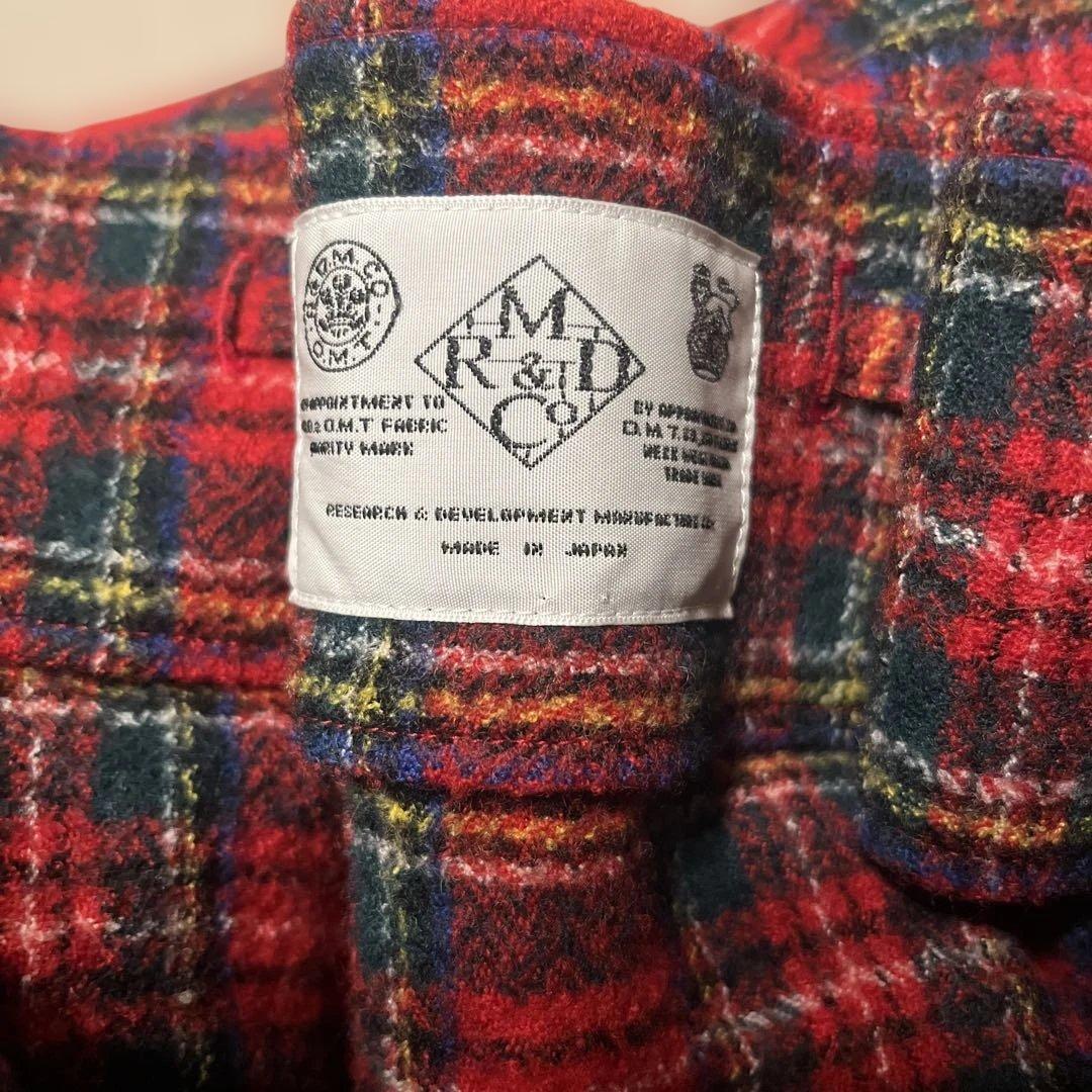 【美品】Ｒ＆Ｄ.M.Co- 赤と黒のチェック柄ポケットスカート