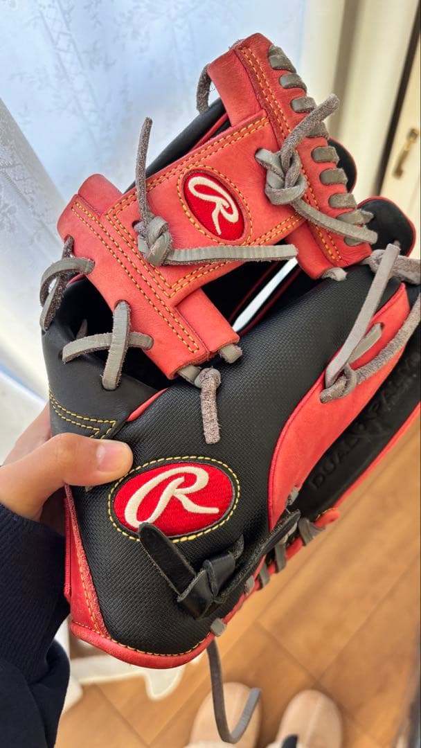 Rawlings 硬式野球グローブ レッド/ブラック