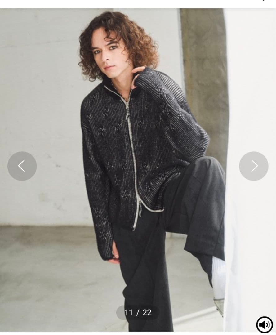 CASPER JOHN Feather ds knit カーディガン