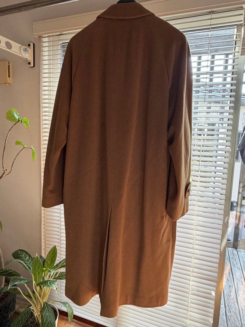 カシミヤ100 日本製 ロングコート キャメル アクアスキュータム
