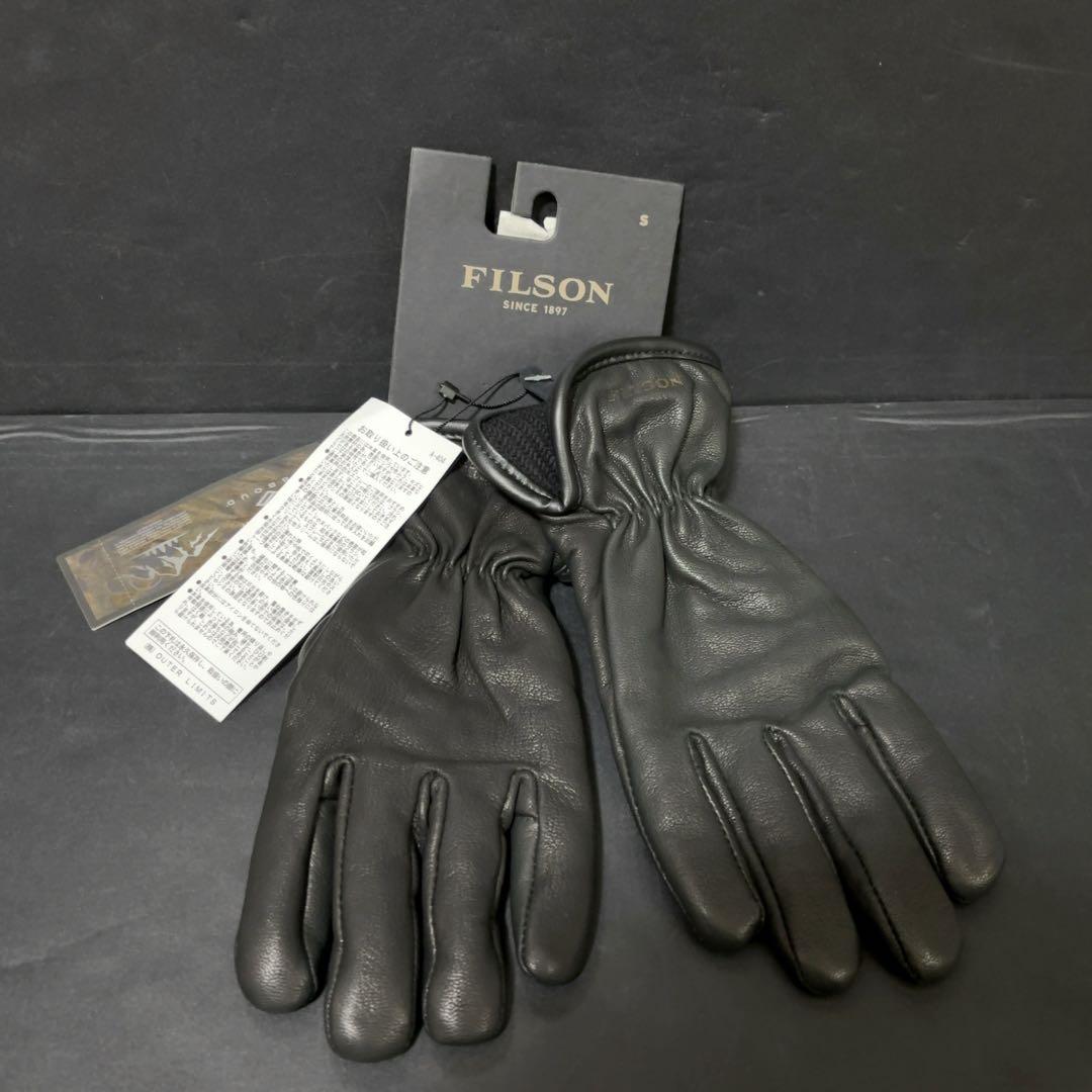 新品タグ付き FILSON ゴートレザーグローブ 手袋 フィルソン ブラック