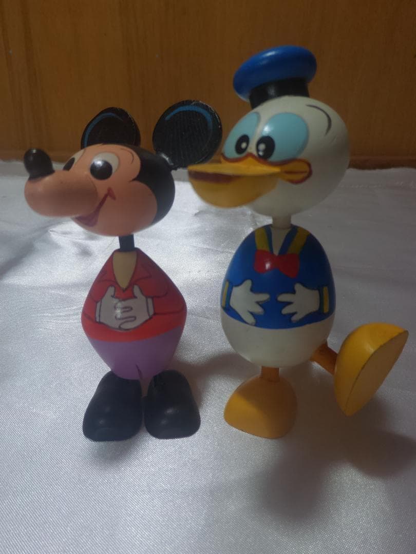 超レア ビンテージ ディズニー　ドナルドダック 漫画こけし　ミッキー　フィギュア