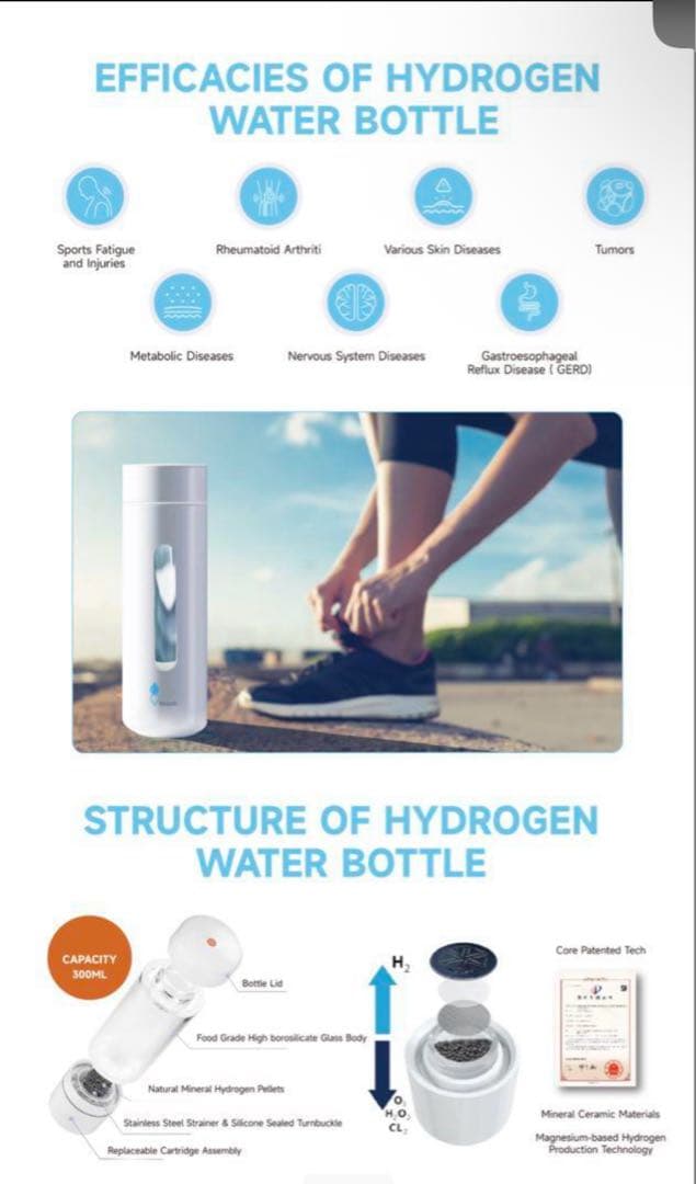 電源不使用　水素発生ボトル　Viiva