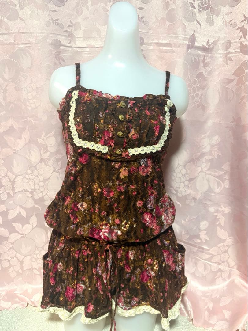 【希少品】 LIZLISA 花柄ロンパース