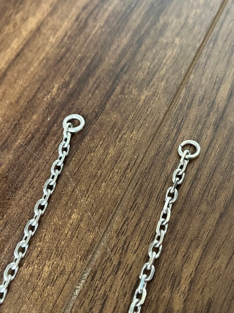 シルバー925 細角チェーン　　　4面カットアヅキチェーン
