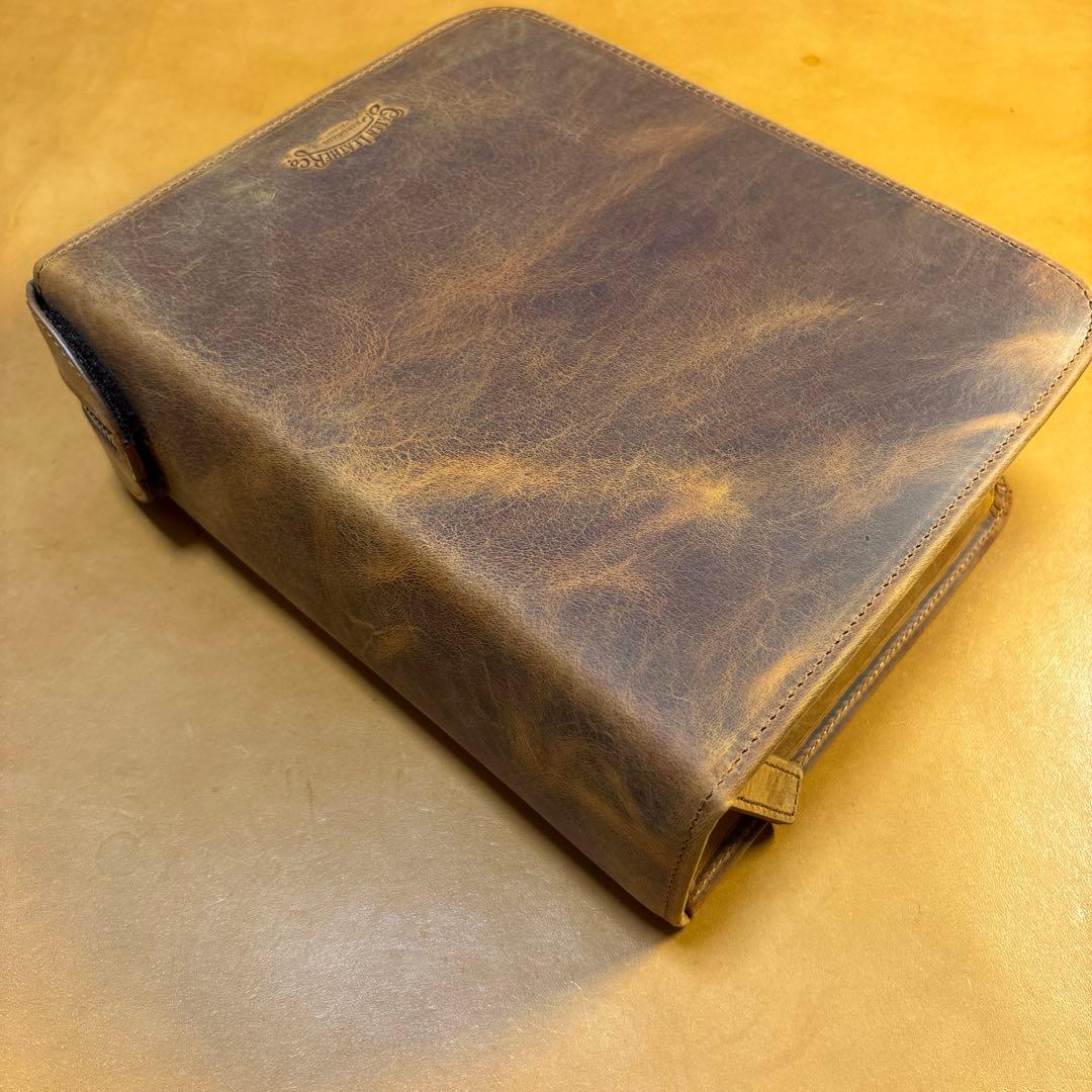 筆記具 Galen Leather Zippered 40 Slots Pen Case