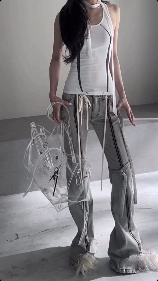 theredthread S droop denim pants デニム パンツ