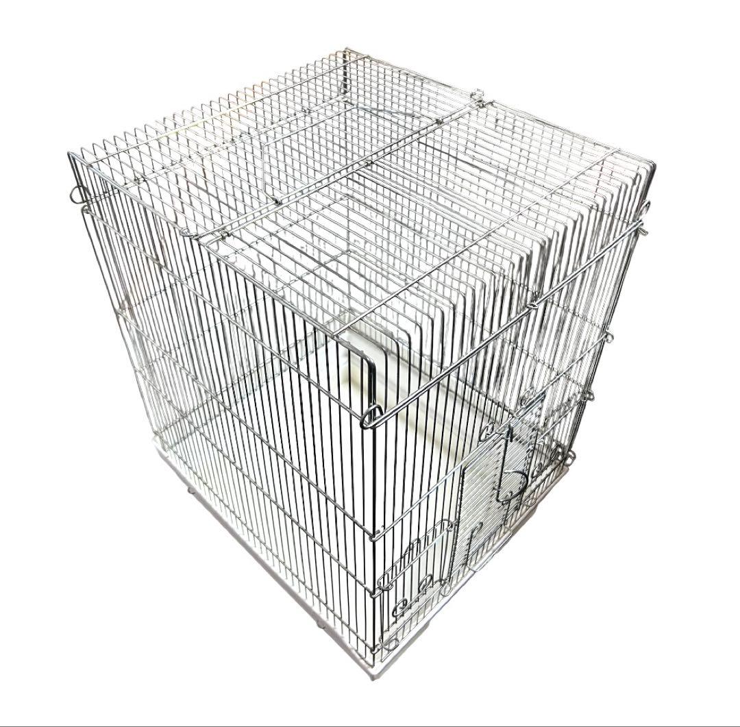 HOEI ステンレス　鳥かご　おやすみカバー付き 止まり木2本