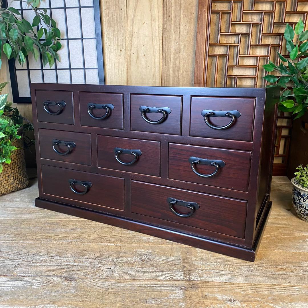 期間限定！セール中！民芸家具桐材多引き出しチェストタンスC70㎝×41㎝木製収納