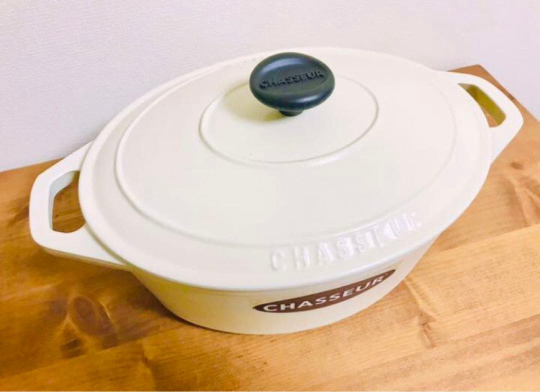 レア色　シャスール　オーバル　メレンゲ　鍋　27cm