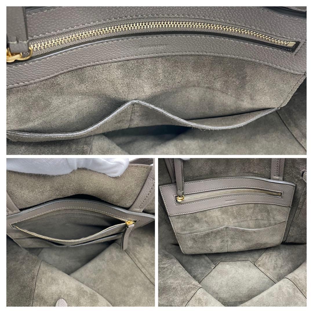 極美品　CELINE セリーヌ カバファントム トートバッグ　トープ　レザー