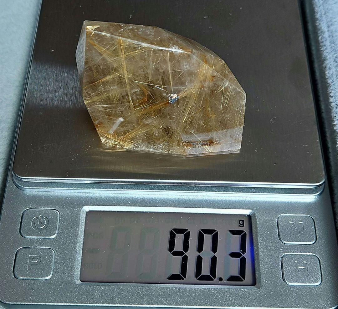 ゴールドルチル　53.3mm 90.4g ポリッシュ ヘマタイト　太陽放射