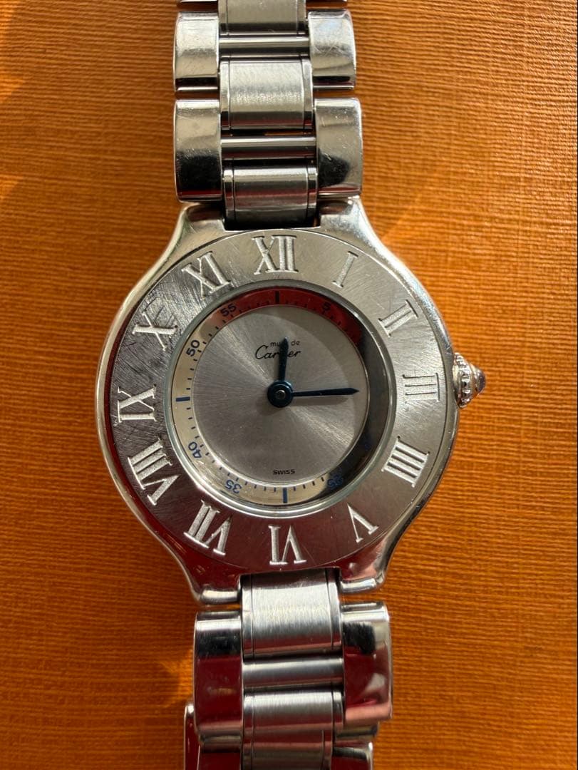 カルティエ 腕時計 マスト21 シルバー【動作未確認】