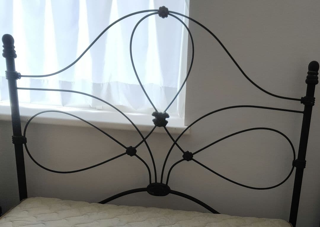 ヨーロッパ鋳物セミダブルベットヘッドフレームＡ　フランスアンティーク　イギリス