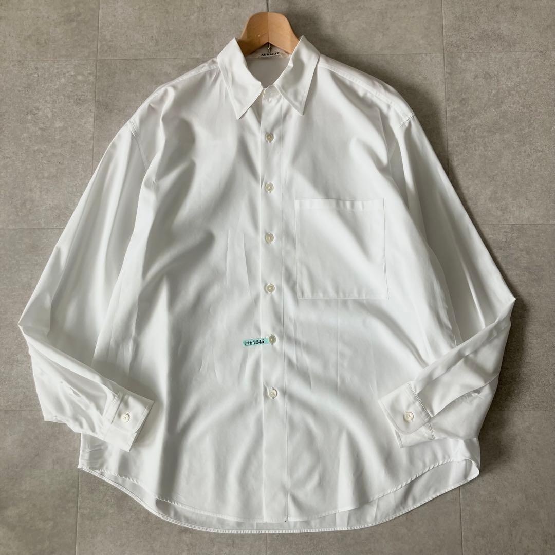 トップス AURALEE WASHED FINX TWILL BIG SHIRTS/4