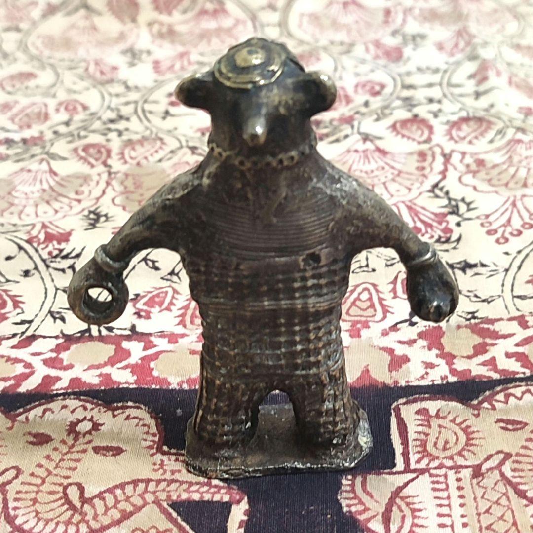 【アンティーク】インドの鋳造工芸品✨神獣のブロンズ