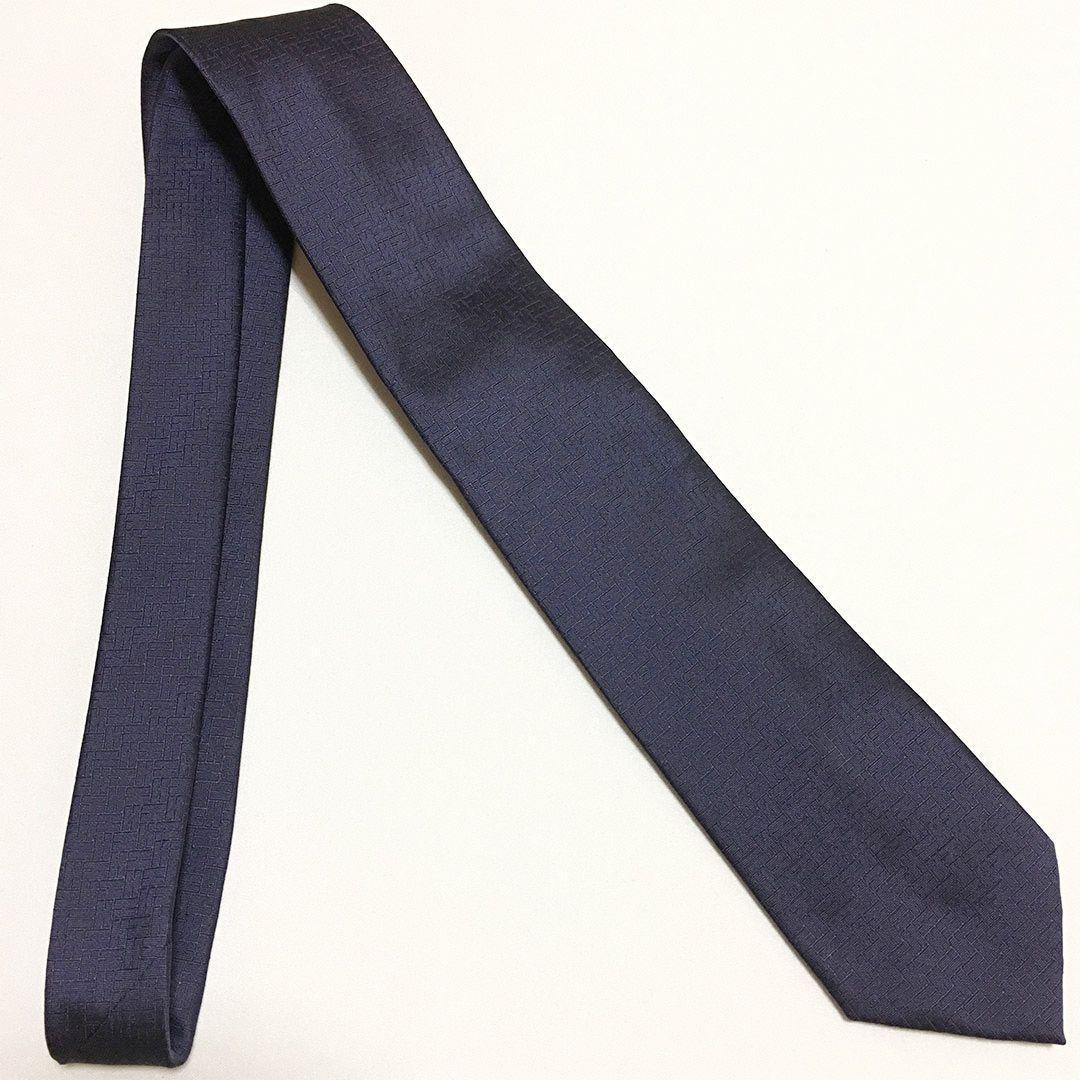 未使用級 エルメス HERMES ネクタイ シルク100% パープル系 H柄