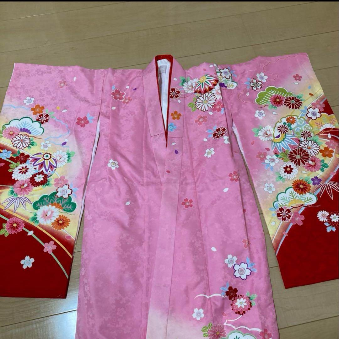 七五三　四ツ身　7歳　女児用着物フルセット