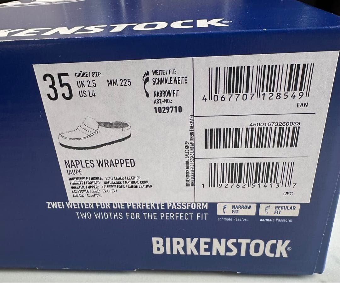 新品　BIRKENSTOCK ネープルズラップ ナロー幅35