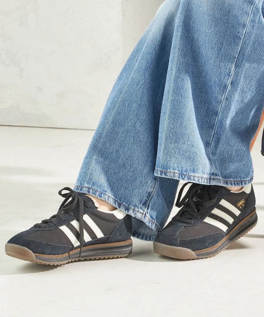 現行品超美品！ships別注adidas SL72⭐︎ネイビーブラック23cm