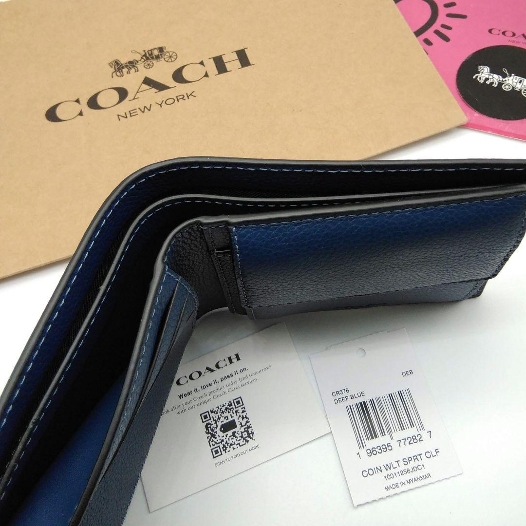 新作　新品　COACH　折り財布　人気の小銭入れ付き