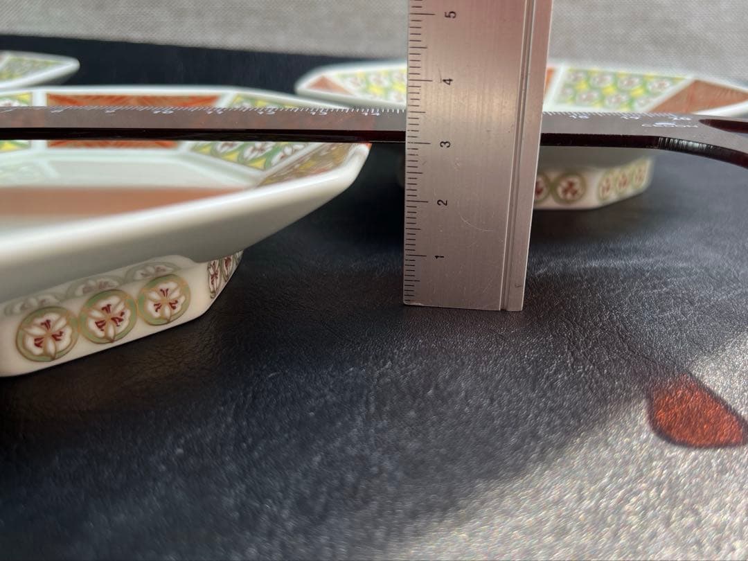 幸楽窯　錦花小紋　銘々皿　５枚　八角皿