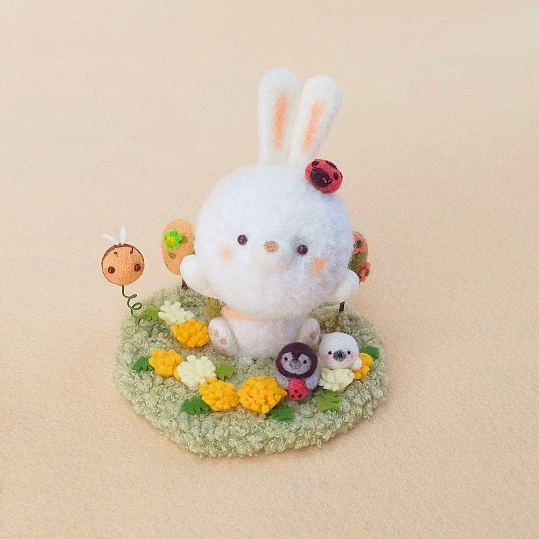 ✿羊毛フェルト✿メル様✿ふわふわうさぎさん✿アザラシくん✿ペンギンくん…他✿